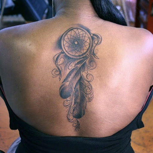 Dreamcatcher Tattoos for girls on the back