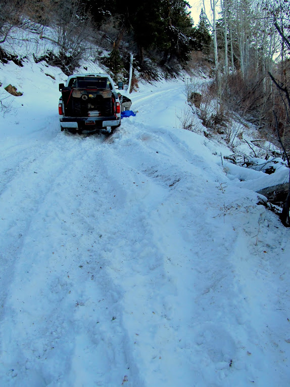 Here the ranger slid off the road and almost rolled down the mountain