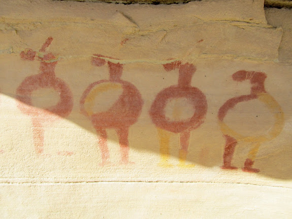 A few of the better-preserved pictographs