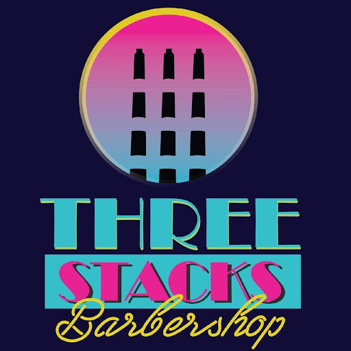 Three stacks barbershop logo