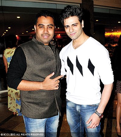 Shafi and Karan during a fashion show at The Lalit Ashok. 