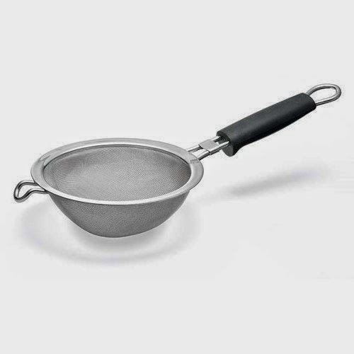  Polder KTH-1007-75 7 Inch Silicon Handled Strainer, Stainless Steel