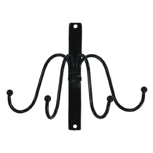 Classic Simple Mutiple Purpose Black Metal Wall Mounted Handbag Hanger Coat Rack Clothing Hooks