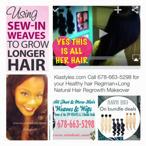 ATMHAIR.COM & KIASTYLES.COM PROFESSIONAL IN USING SEW IN WEAVES TO GROW YOUR HAIR LONGER