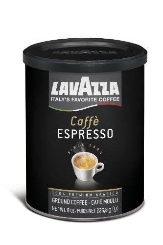 Lavazza Caffe Espresso Ground Coffee, 8-Ounce Cans (Pack of 4)