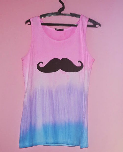 DIY regata dip dye com bigode