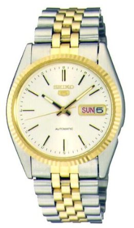 Seiko Men's SNXJ90 Seiko 5 Automatic White Dial Two-Tone Stainless-Steel  Watch – Dave Daddario Blog