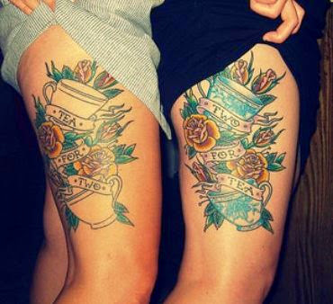 thigh tattoos