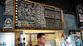 Ballast Point Brewing, Old Grove location, example of their large menu of beers to choose from