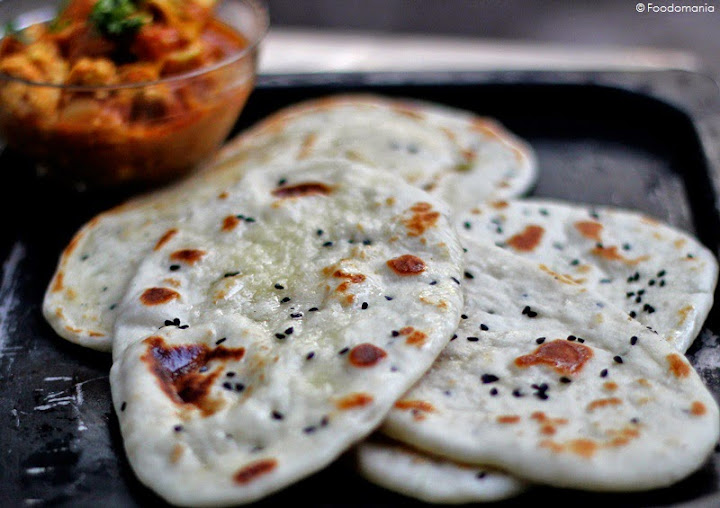 Naan Bread Recipe | How to make Authentic Naan at Home on a stove top | Foodomania.com | Step by Step Recipe