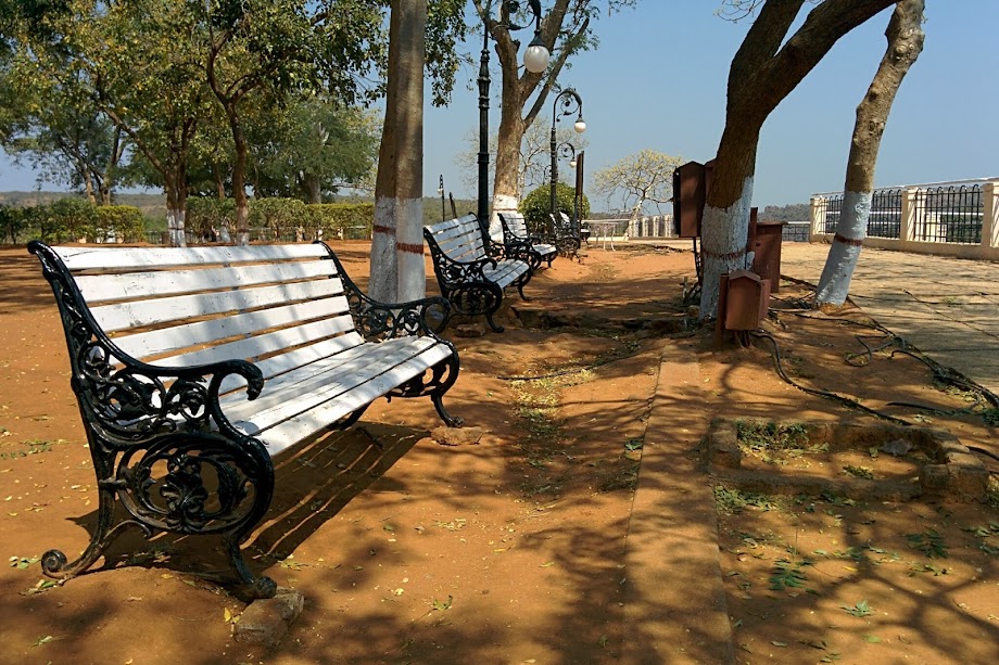 Benches in the shade
