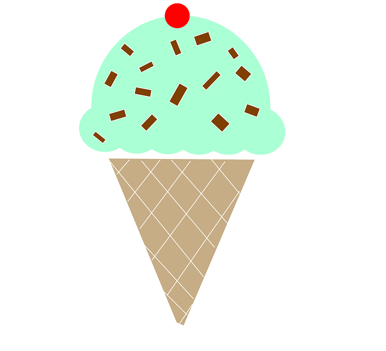 Ice Cream, Cone, Mint, ...