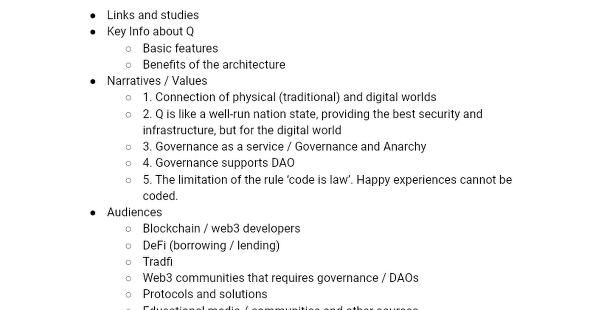 Q: Links and studies