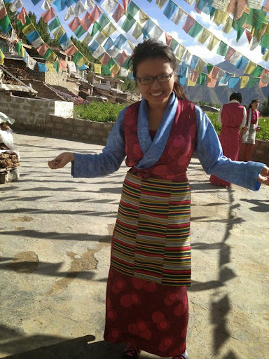 Me in traditional Tibetan clothing
