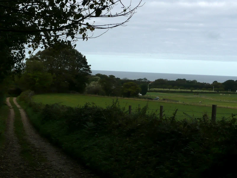 The lane heads down to Beeston
