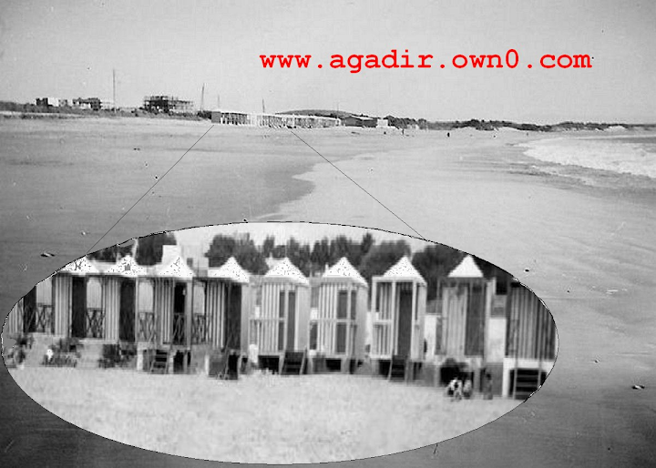 شاطئ اكادير قبل وبعد الزلزال سنة 1960 Hdh