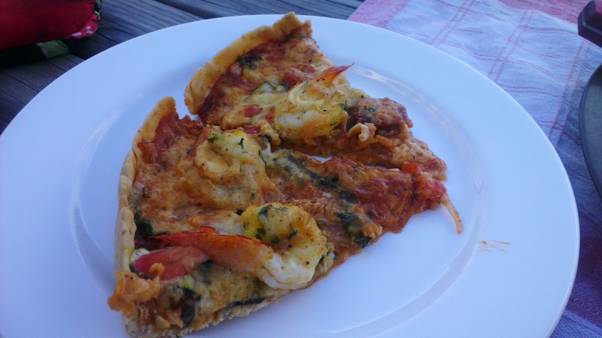 garlic prawn pizza Ash Simmonds