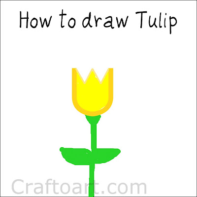 How to Draw Tulip: Kids Art | Craft To Art