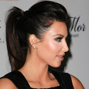 Kim Kardashian has made this her iconic pony with the front quiff