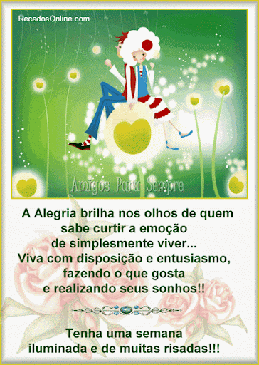 recados de Boa semana para orkut