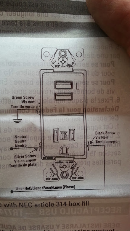 Wiring diagram for an outlet