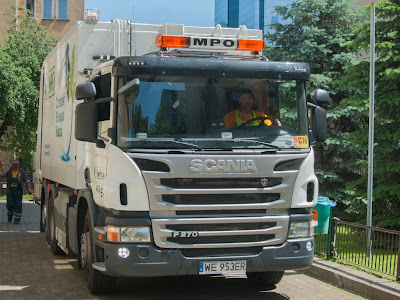 Scania P270 CNG jako śmieciarka na gaz w MPO Warszawa