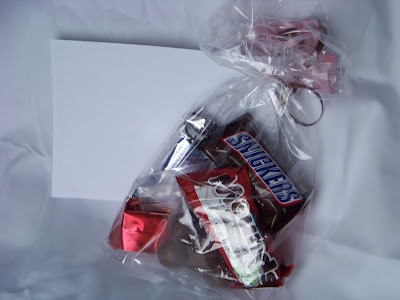 Make a yummy candy invitation to your next party using mints, mounds, snickers, whoppers, and treasure candies. You're guests will be excited and thrilled to RSVP immediately (after they enjoy the chocolate!) 