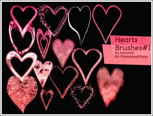 Heart Brushes part 1 by kanonliv