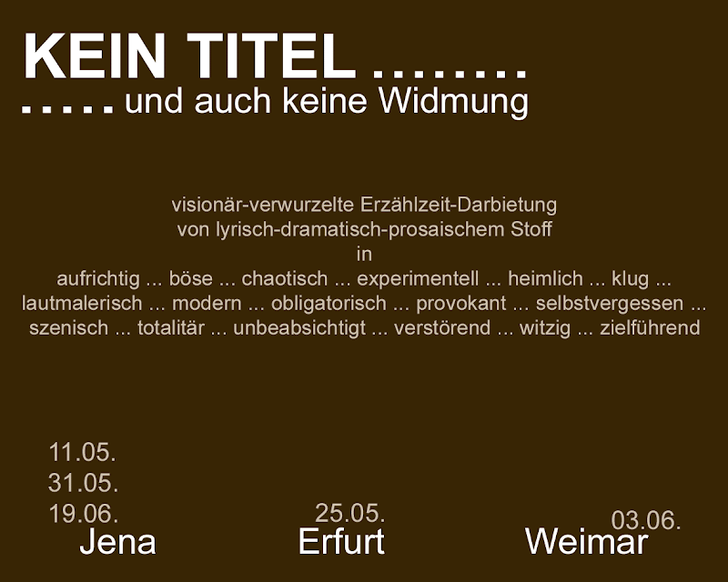 Kein Titel - und auch keine Widmung