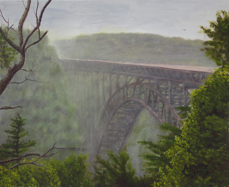 Misty Bridge - Original Painting