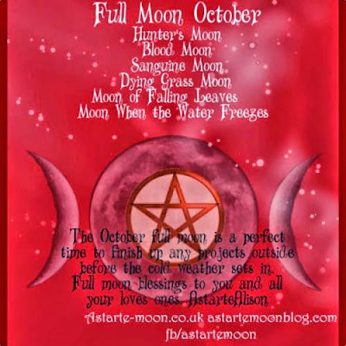 October Full Moon Names Hunter Moon Blood Moon
