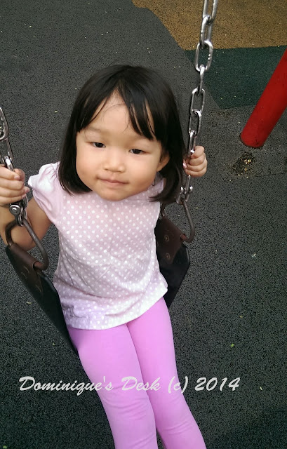 Tiger girl on the swing