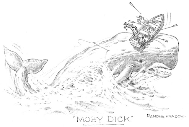 Moby Dick Sketch by Ramona Fradon