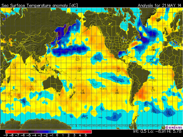 may 2014 global SST anomaly