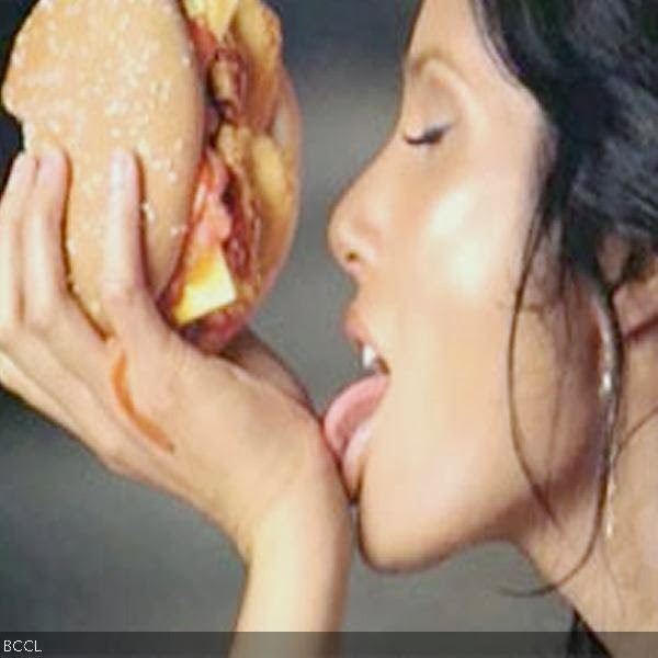 Who would have thought one could perform foreplay on fast food? That's what Padma Lakshmi did in a burger ad. The ex-Mrs Salman Rushdie raised eyebrows for using her sex appeal to sell junk food.