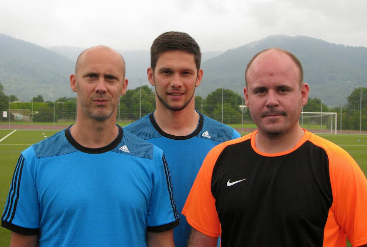 Trainerteam: Alexander Stiehl, Dean Vukovic und Benjamin Gries