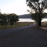 Looking down to the dam from the carpark