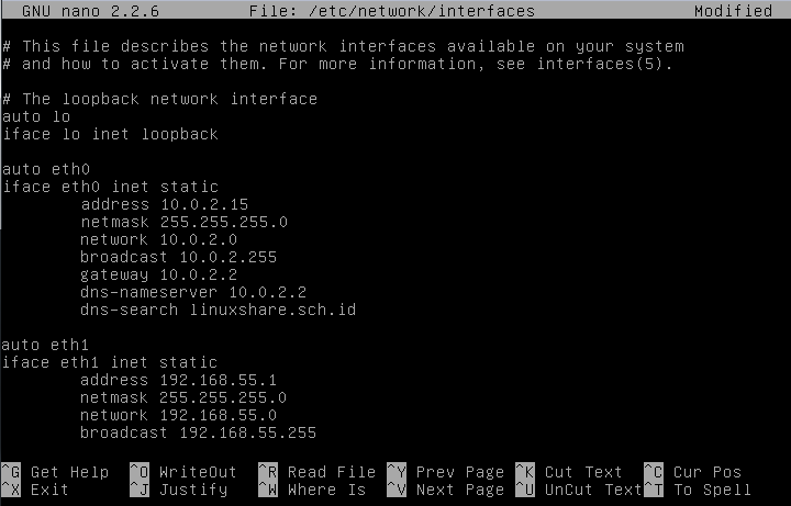  Konfigurasi Router Gateway di Debian 5, 6, 7