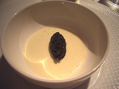 French Laundry- Cauliflower Panna Cotta Beau Soleil oyster glaze and Russian Sevruga Caviar