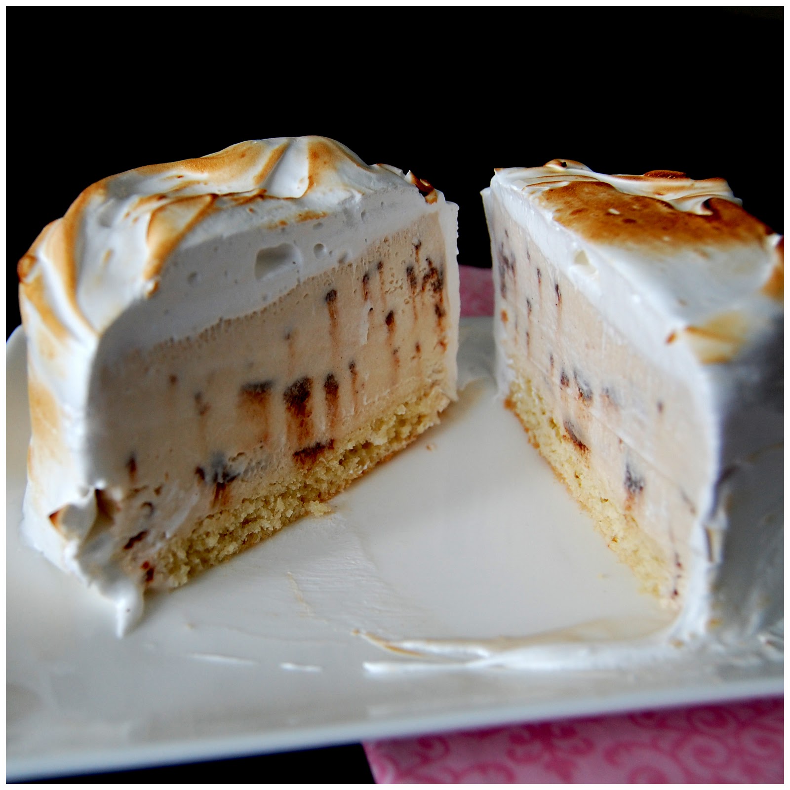 Bourbonnatrix Bakes: Almond Mocha Fudge Baked Alaska