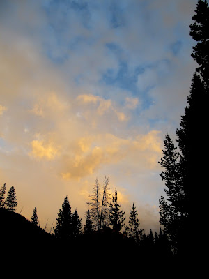 Colorful clouds after sunset