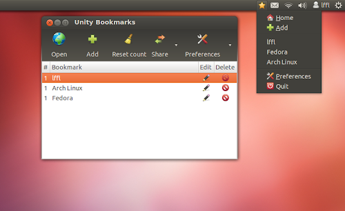 Unity Bookmarks su Ubuntu 12.04