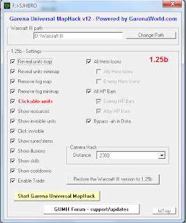 Garena Universal MapHack 12 - GUMH 12 for Warcraft 1.25b Patch Gumh12