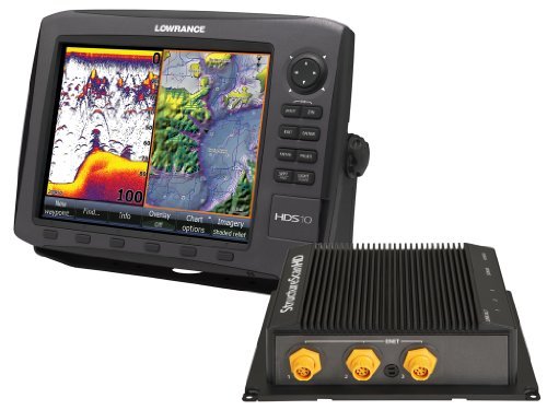 Lowrance HDS-10 GEN2 Plotter/Sounder, with 10.4-inch LCD, Insight USA Cartography, LSS-2 StructureScan, and Two Transducers.