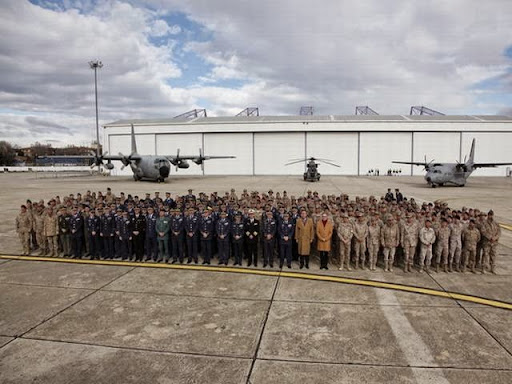 Recepción en la Base Aérea de Getafe del último contingente del Ejército del Aire en la operación ISAF