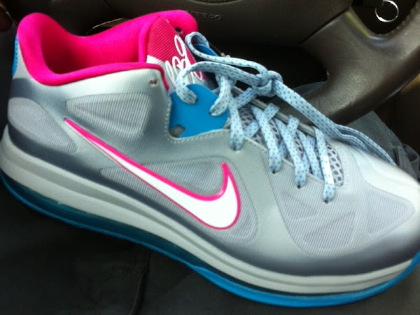 First Look Nike LeBron 9 Low 8220Silver  Pink  Blue8221