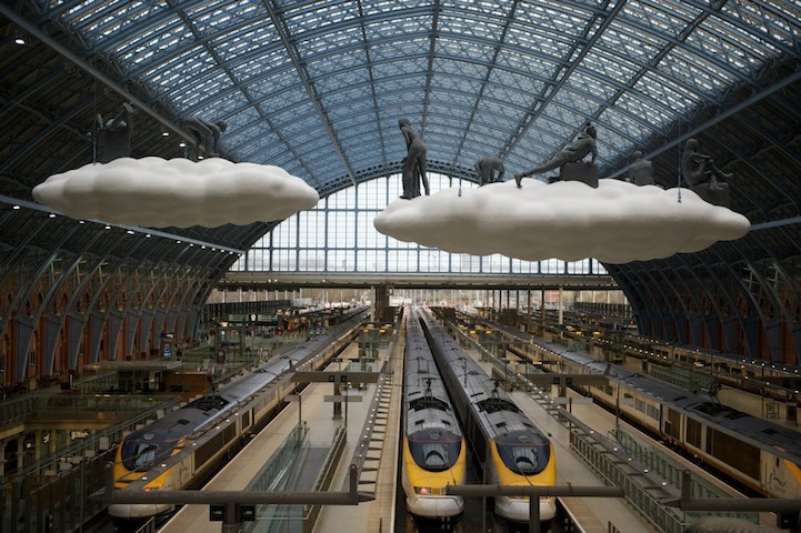 ＊英國倫敦聖潘克拉斯St Pancras車站：乘坐在雲朵上Cloud I Meteoros優美藝術！ 27