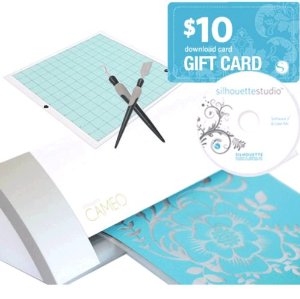  Silhouette Cameo Tool Bundle - Craft Cutter Machine with FREE BONUS TOOLS! ($16.98 Value) Plus $10 In Box Gift Card, Plus 51 Exclusive Cuttable Designs & More!