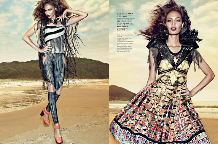 Joan Smalls, portada y editorial  para Vogue Brasil (enero 2013)
