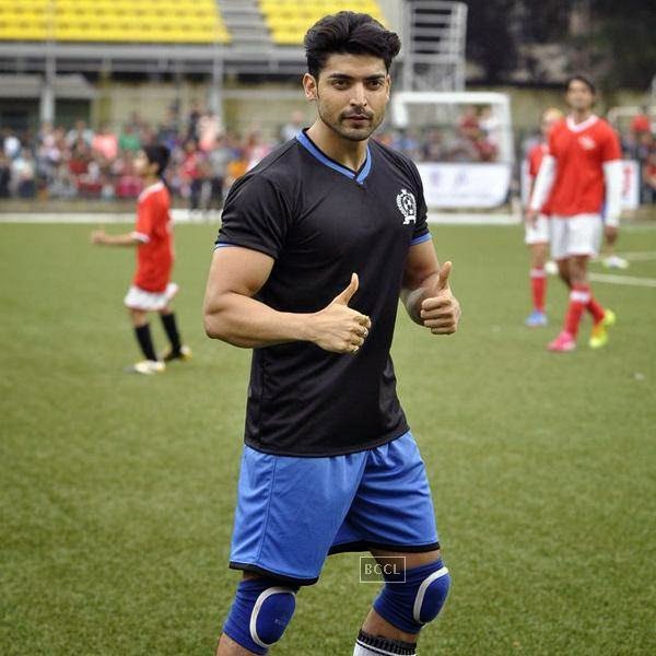 Gurmeet Choudhary during a charity soccer match organised by Aamir's daughter Ira Khan, at Cooperage ground, on July 20, 2014.(Pic: Viral Bhayani)